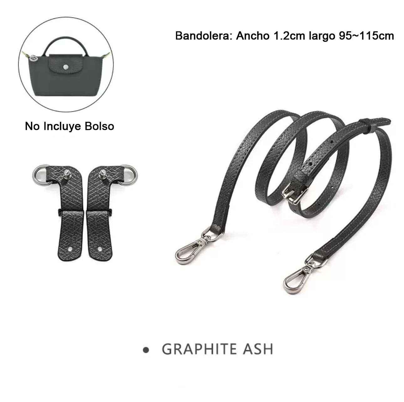 Correa de Bolso Graphite Ash - LUXEACCESSORY