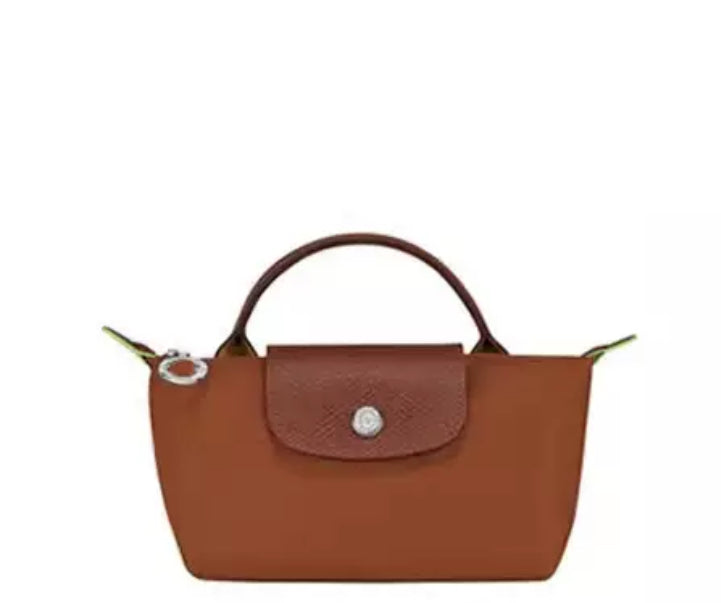 Correa De Bolso Clásico Marrón Enganche Plateado - LUXEACCESSORY