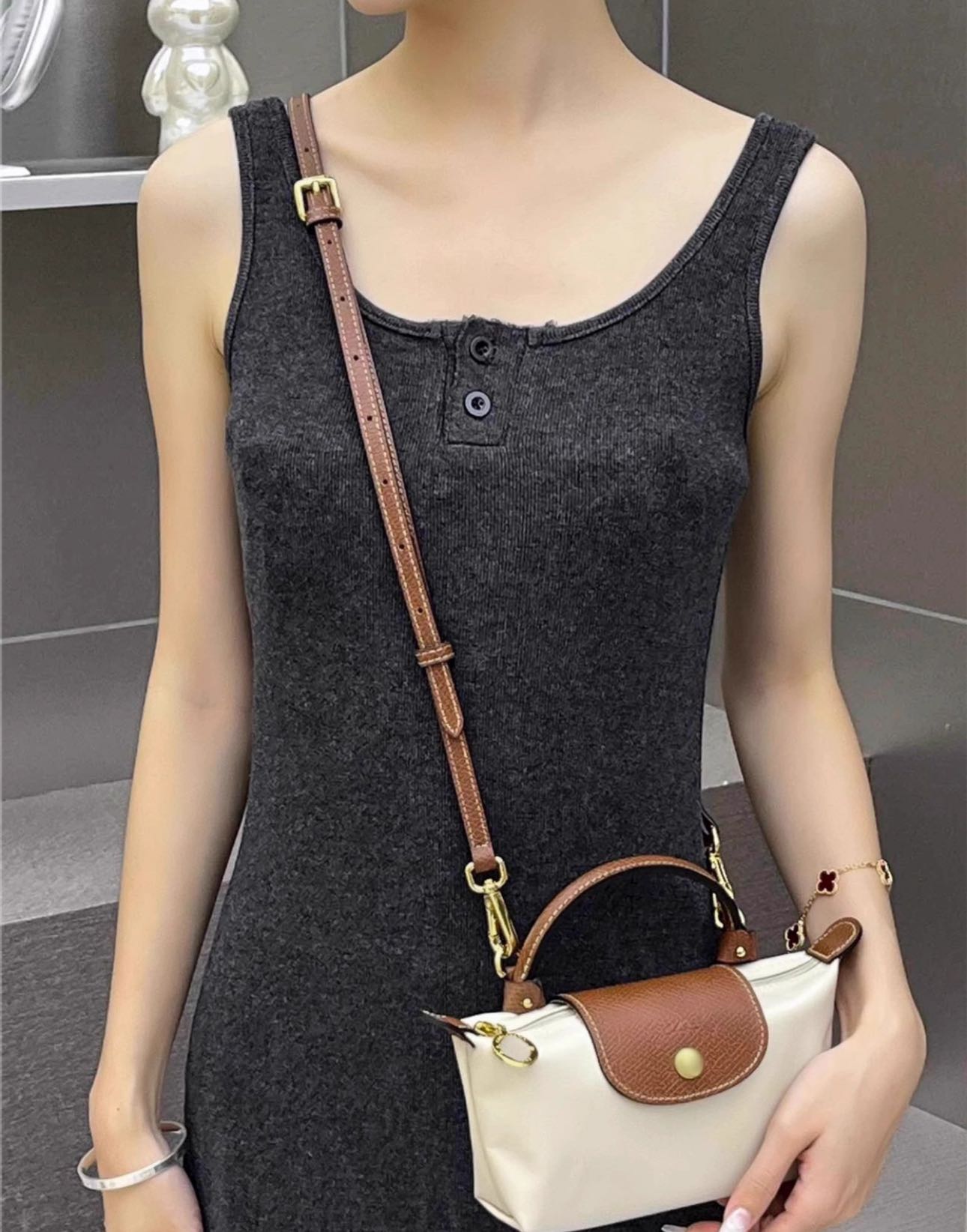 1• Versión Mejorada - Correa De Bolso Clásico Marrón - LUXEACCESSORY