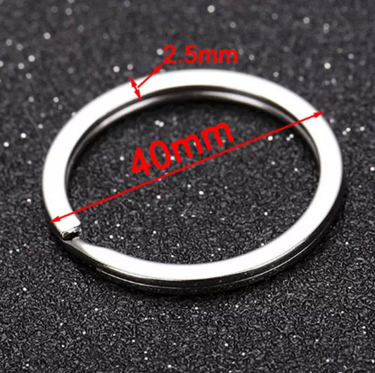 Anilla Para Llavero Plateado 40mm